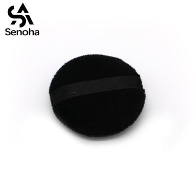 China ESTEL'LA Eco-friendly Pure Cotton Round Black Loose Powder Puff For Face Makeup for sale