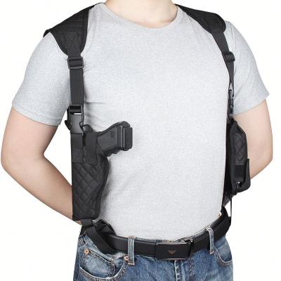 China Polyester OEM Custom Logo Tactical Durable Concealed Carry Right Left Gun Bag Shoulder Gun Holster with Magazine Pouch for sale