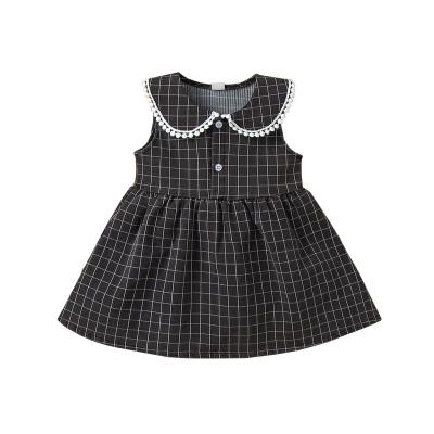 China Newest Toddler Washable Design Infant Fit Black Formal Dresses Short Sleeve Dress For Girl for sale