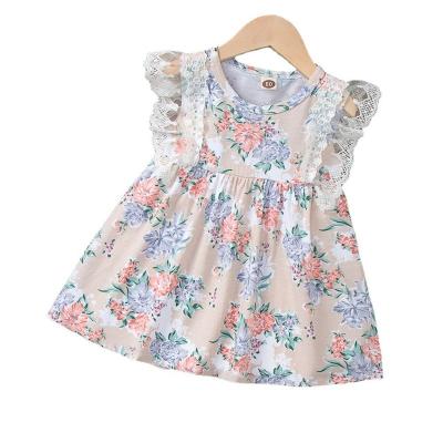 China New Fashion Floral Girls 1-5 Years Old Kids Clothes Washable Girl Boutique Handmade Cotton Smocked Dresses for sale