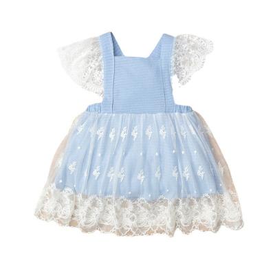 China Best Selling Washable Baby Dresses Sweet Lady Newborn Baby Sleeveless Newborn Baby Dress for sale