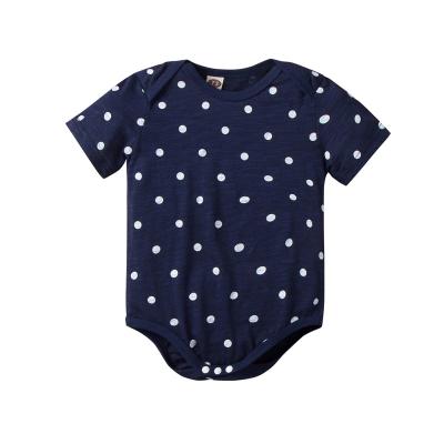 China Cozy Baby Clothes Summer Wholesale Clothing Factory Newborn Infant Polka Dot Print Jumpsuit Girls Baby Romper for sale