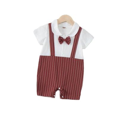 China Wholesale Comfy Party Newborn Baby Romper Baby Romper 100% Short Sleeve Cotton Mister Jack Clothing for sale