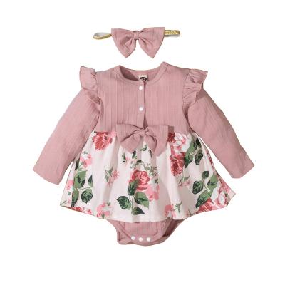 China Newest High Quality Anti-wrinkle Baby Sets Clothes Newborn Baby Pajamas Ruffle Clothes for sale