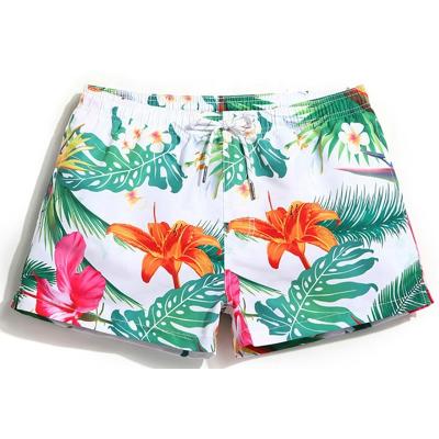 China Boys Breathable Board Shorts Green Print Board Shorts Wholesale Swimwear Manufacturers for sale