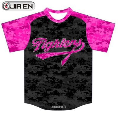 China Antibacterial Baseball Jersey Equipment Girls Team Custom Design Sublimated Baseball Uniform for sale