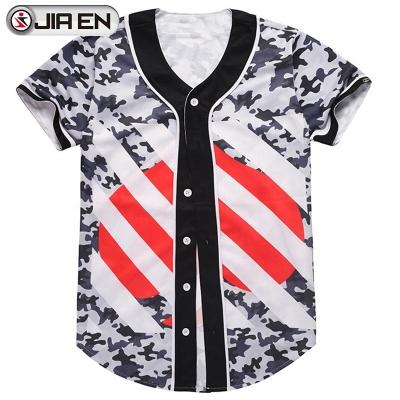 China Wholesale Cheap Sublimation Baseball Jersey Custom Made USA Baseball Tank Tops Antibacterial Blank Shirts for sale