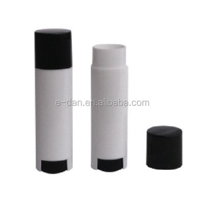 China Lipbalm Empty Plastic Lipbalm Oval Tube for sale