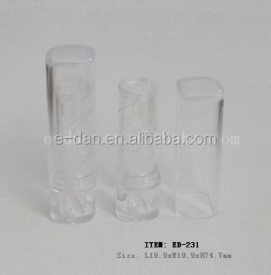 China Lipstick Square Lipstick Bottle , Plastic Square Lipstick Tube for sale