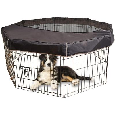 China Waterproof Dog Kennel Safety Roof Cover Mesh Fabric Top Cover Pet Playpen Cover for sale