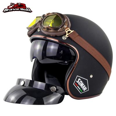 China S factory directly supply hot selling 512 retro carbon motorcycle helmet 512 for sale