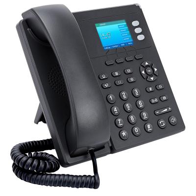 China Call ID Display 3 Way Conference Desk IP Phone with 3 SIPS, Multiful Color LCDs and POE for sale