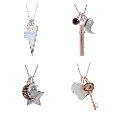 China Best Selling Silver 925 Sterling Silver Charms Women Jewelry CZ Black Stones Rose Gold Plated Jewelry Kids Jewelry ODM Pendant Charm for sale