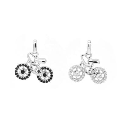 China FASHIONABLE Silver Pendant 925 Bicycle CZ Crystal Pendant Jewelry for sale