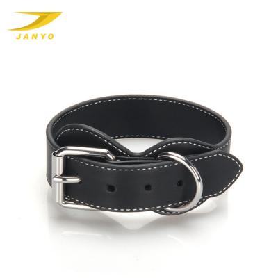 China New Fashion Sustainable Single Single Black Pet Dog Leads And Collar Durable Leather for sale