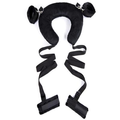 China SM Bondage Sex Toys Sexy Toys Adult Women Sex Toys European Leather Diamondstone Split Leg Straps Binding Straps for sale