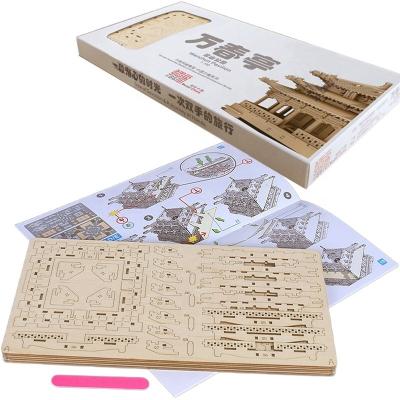 China Non-toxic / 3D Exotic Hobby Reducing Stress Wooden Puzzle Model for sale