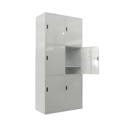 China 6 Door Metal Sports Army Clothing Cabinet Safe High End Custom Steel Locker Apartment School Locker for sale