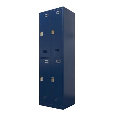 China Indoor& 4 Doors Outdoor Steel Locker Room Staff Metal Parcel Work Lockers for sale