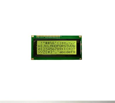 China Line 16x4 4 Character Industrial LCD Screen 3.5V/5V Operation Voltage 1604 Display With Yellowish Green Backlight for sale