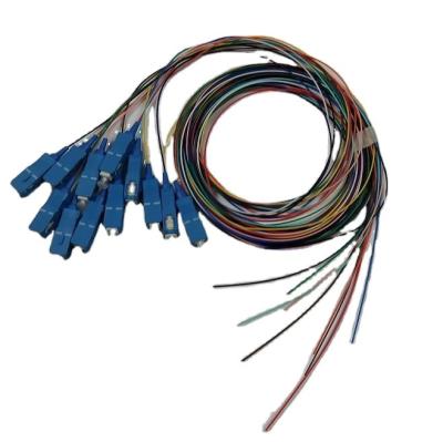 China Fiber Cable Splicing Durable And Beautiful Type SC UPC Length1.5 Meters 12 Colors Bundle UPC Pigtail Fiber for sale