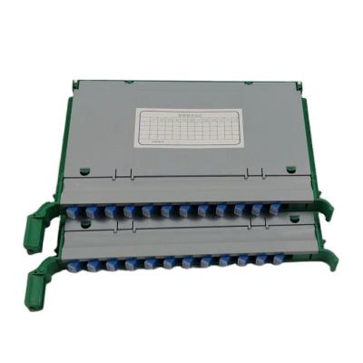 China High Efficiency V3.0 Package Full Parameters Fiber Optic Cassette Splice Tray With SC Adapter 12 Color for sale