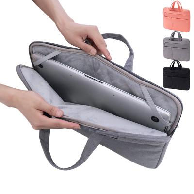 China Lightweight Laptop Sleeve Bag Compatible With 13-13.3 Inch Vertical Protective Water Repellent Polyester Case Laptop Bag With Pocket for sale