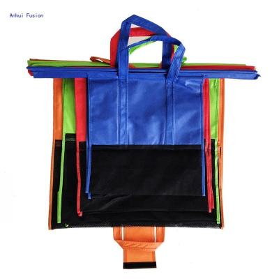 China FS702 Grocery Tote Nonwoven Colorful Market Bags Waterproof Washable Shopping Bag for sale