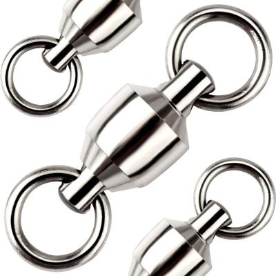 China For Fishing Ball Bearing Swivel Connector Tackle Fishing Accessories Stainless Steel Swivels Solid Welded High Strength Rings for sale