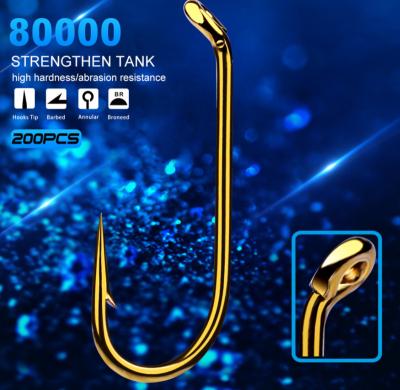 China Please contact for real freight 200pcs/bag high carbon steel gold fly fishing hooks fly tying hook flame aberdeen long shank for fishing for sale