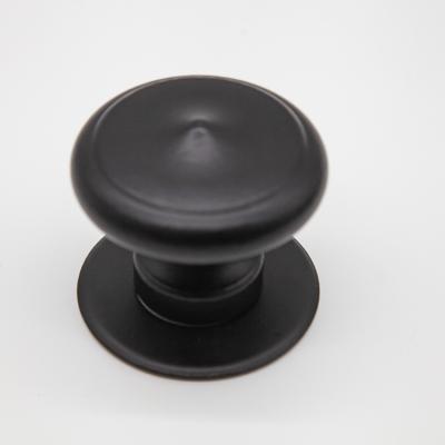 China Traditional Black Cast Iron Round Mortise Door Knob Set for sale