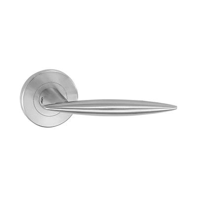 China Modern Euro Fire Rate Door Lever Handle Stainless Steel Satin Finish for sale