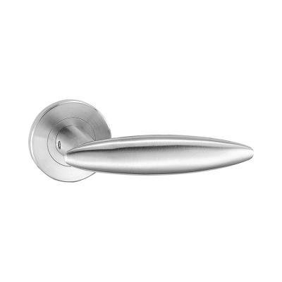 China Durability Satin Stainless Steel Solid 304 Modern Door Lock Handle for sale