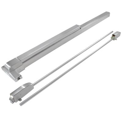 China Heavy Gauge Stainless Steel Material Stainless Steel Surface Vertical Rod Exit Device Door Panic Bars For Double Doors for sale