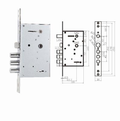 China Russian market 85mm armored door lock mechanism with keys 262RL-1 for sale