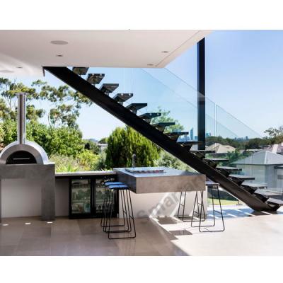 China Modern Smartart 2022 Modern Wooden Iron / Glass Interior Stairs Fencing Stairs for sale