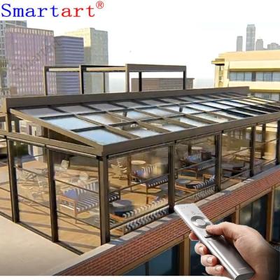 China 2022 Folding Screen China Patio Enclosures Retractable Glass Sliding Roof For Sunrooms And Glass Houses for sale