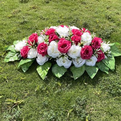 China Eco-friendly high quality artificial funeral flower arrangements decorative artificial flowers for funeral wreaths for sale