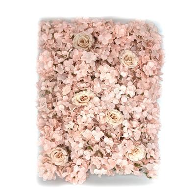 China Customizable Exported Eco-friendly Good Quality Artificial Silk Rose Flower Panels Wall For Home Decor for sale