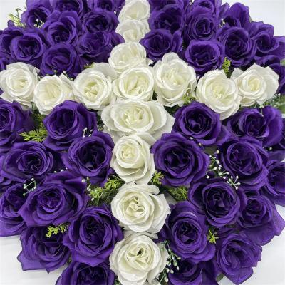 China TX0010 New Arrival Manufacturer Wholesale Crucifix Pe Artificial Flowers Eco-friendly Funeral Wreath For Grave for sale