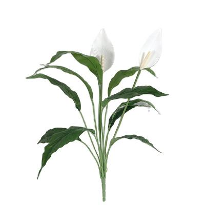 China NWYZ-19 newcomer eco-friendly 62cm lengthen artificial indoor home decorative 12 white palms factory wholesale for sale