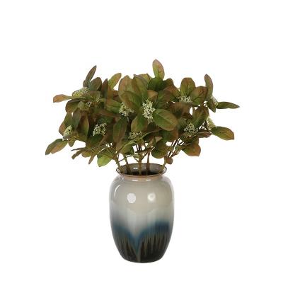 China Hot Sale NWYZ-17 China Eco-friendly Manufacturer Indoor 57cm 5 Short Branches Coral Osmanthus Artificial Plants For Home Decor for sale