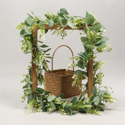 China DS1521 Eco-friendly High-end Leaves Manual Green Silk Green Silk Packing Vine Hanging Artificial Plant for sale