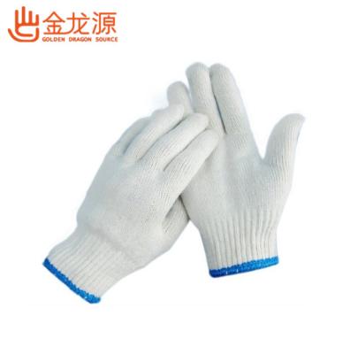 China China good quality cotton comfortable and flexible cheap natural white knitted gloves for sale