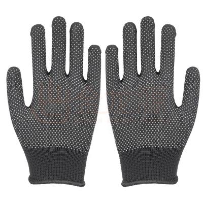 China Light weight comfortable and flexible high quality PVC dotted grip extra string knit poly/cotton liner gloves for work for sale