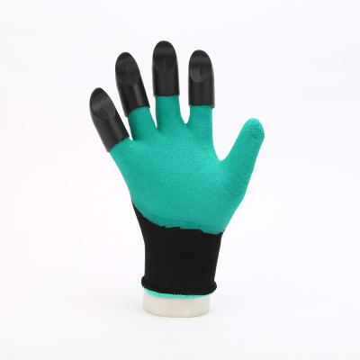 China Comfortable And Flexible Wholesale Waterproof Gloves Working Gardening Gloves With Fingertips Claws for sale