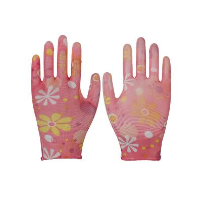 China Antistatic PU Coated Nylon Gloves Antistatic Nylon Working Gloves Half for sale