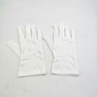 China 2021 New Hot Sale Three Stripes Welding/Parade Ceremonial Cotton Parade Hot Selling White Nylon Gloves for sale