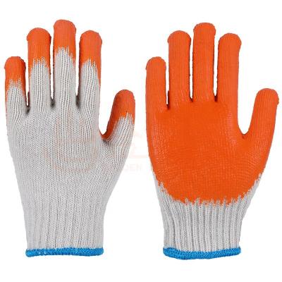 China And Flexible Cotton Knitted Hand Gloves Industry Slip Resistant 90g Diving Latex Coated Latex Palm Comfortable for sale