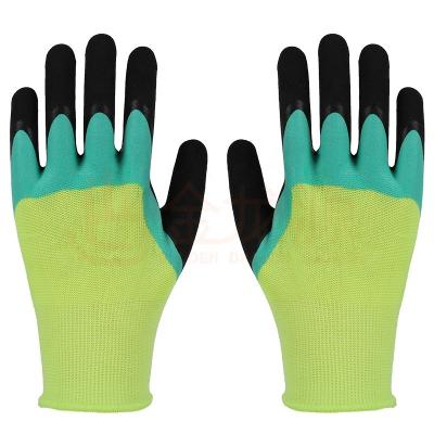 China Hot Sale Comfortable And Flexible Anti Vibration Safety Foam Liner Bulk Latex Nylon Hand Gloves For Construction Work for sale